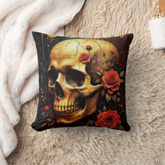 Coussin Skull and Roses (Couverture)