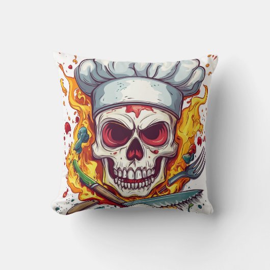 Coussin Skull Chef Kitchen Master (Recto)