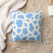 Coussin Sky Blue Cow Print Decorative Pillow (Couverture)