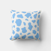 Coussin Sky Blue Cow Print Decorative Pillow (Recto)