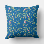 Coussin Skydiver Blue Wedding Keepsake Throw Pillow (Verso)