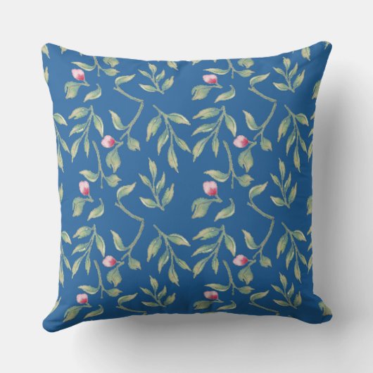 Coussin Skydiver Blue Wedding Keepsake Throw Pillow (Verso)