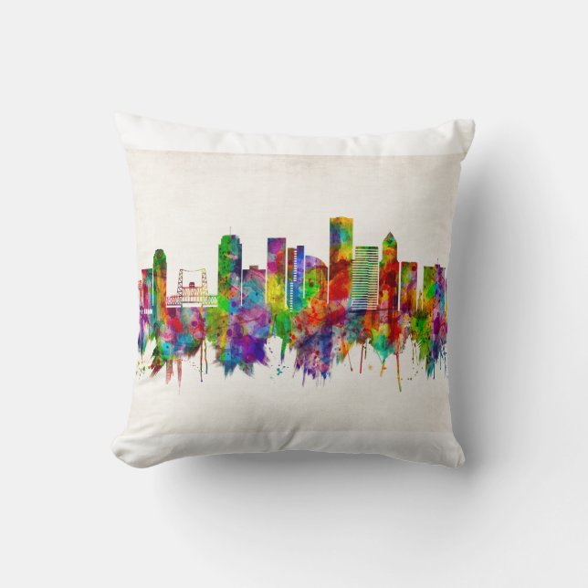Coussin Skyline de l'Oregon de Portland (Recto)