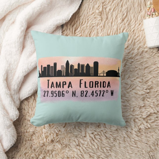 Coussin Skyline Tampa FL City (Couverture)