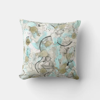 Coussin Skyscape bleu et voyages somptueux