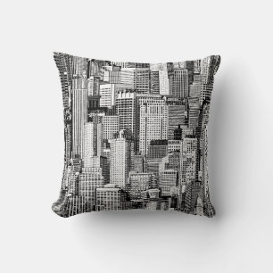 Coussin Skyscraper City Texture Isométrique sans fil