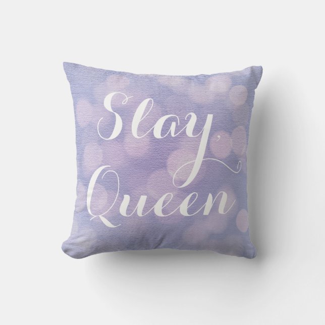 Coussin Slay, Queen Purple Bokeh (Recto)