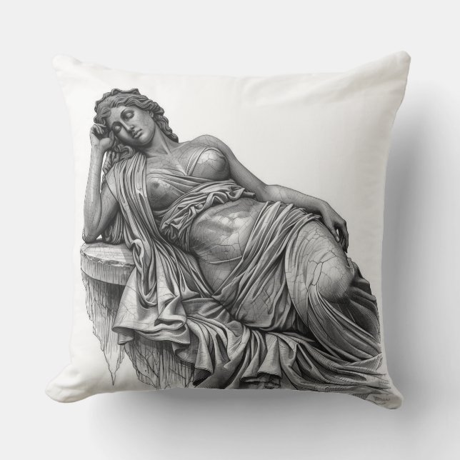 Coussin Sleeping Ariadne - Marble Art Pillow (Recto)
