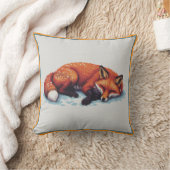 Coussin Sleeping Fox Throw Pillow (Couverture)
