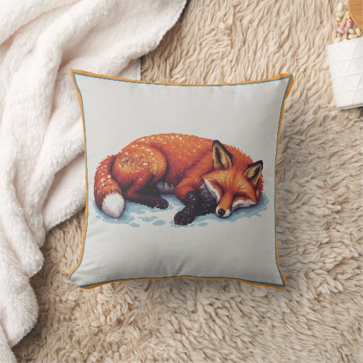 Coussin Sleeping Fox Throw Pillow (Couverture)