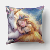 Coussin Sleeping Girl Unicorn Dreamscape (Verso)
