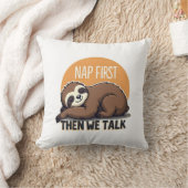 Coussin Sleepy Sloth Quote Vintage Cute Lazy Animal Shirt  (Couverture)