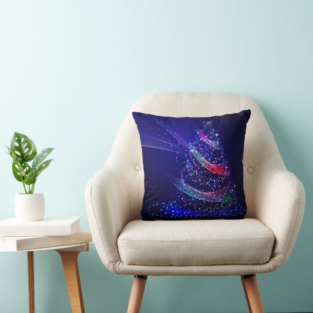 Coussin SlipperyJoe arbre de Noël numérique translucide ro (Chaise)