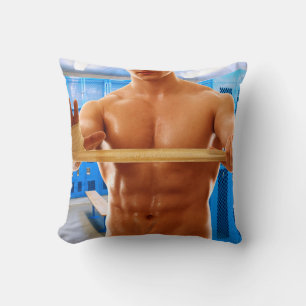 Coussin SlipperyJoe homme musclé torse nu abs poitrine sho