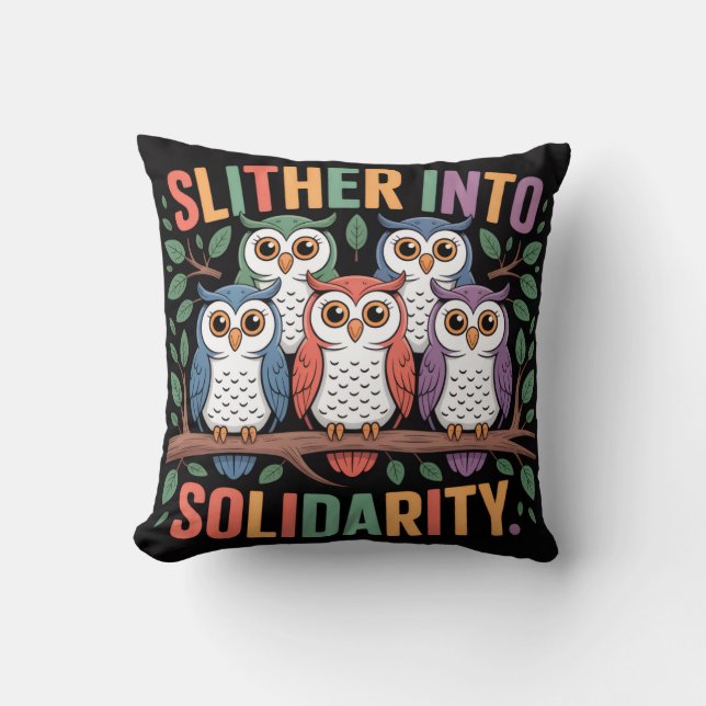 Coussin Slither Solidarity Throw Pillow  (Recto)