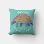 Coussin slogan pour les droits des animaux de Pangolin (Recto)