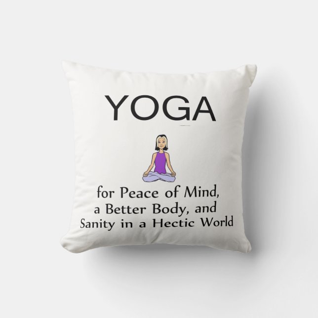 Coussin Slogan SUPÉRIEUR de yoga (Recto)