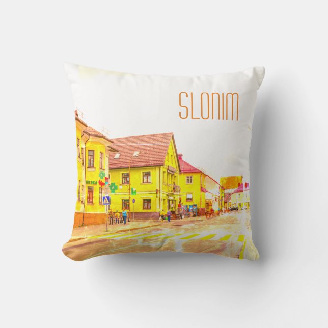Coussin Slonim Belarus Architecture City Street (Recto)