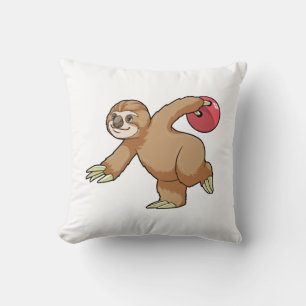 Coussin Sloth at Bowling avec Bowling ball