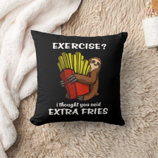 Coussin Sloth Exercise Je Pensais Que Vous Avez Dit Extra (Couverture)