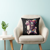 Coussin Sloth Riding Sur Llama Cute Animaux Enfants Garçon (Chaise)