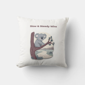Coussin **"Slow & Steady Wins – Motivational Cute Koala "*