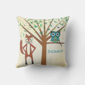 Coussin Sly Fox et Wise Owl Adventure New Baby Boys Room (Verso)