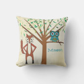 Coussin Sly Fox et Wise Owl Adventure New Baby Boys Room (Recto)