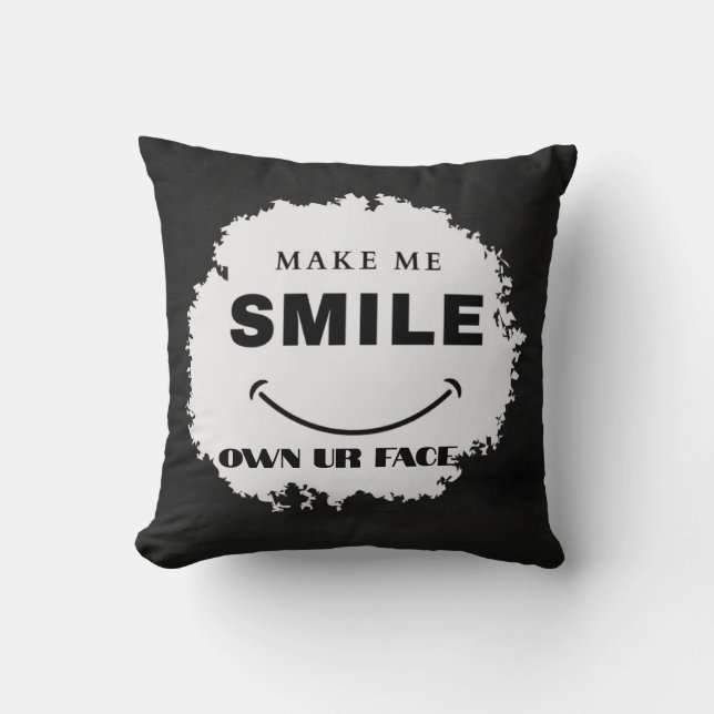 COUSSIN SMILE EMOJI DISIGN EN B&W ON (Recto)