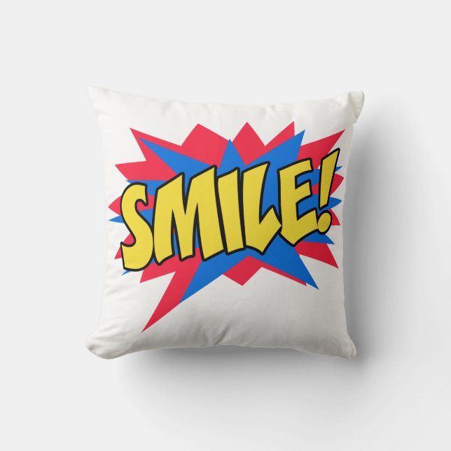 Coussin Smile Happy Pop Art (Recto)