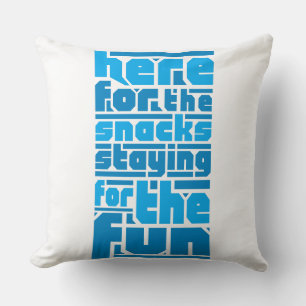 Coussin Snack et design amusant, Fun Party Shirt, Snack Lo