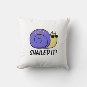 Coussin Snail It Funky Snail Pun