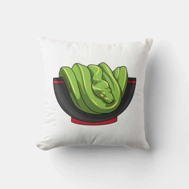 Coussin Snake avec Ramen Bowl (Recto)