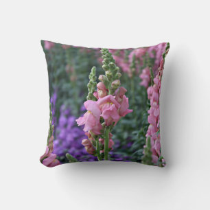 Coussin Snapdragon rose Fleurs florales Jardin Nature