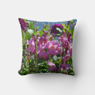 Coussin Snapdragon violet Fleurs florales Jardin Nature