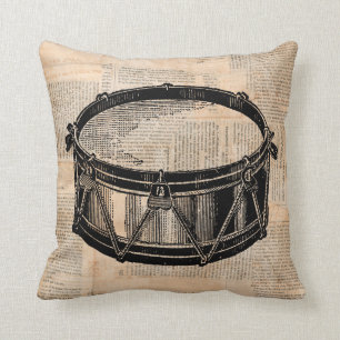 Coussin Snare Drum avec journal Arrière - plan Musique Ar