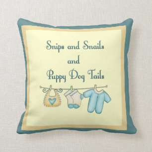 Coussin Snids & Escargots Et Tails Chiens De Chien De Chie