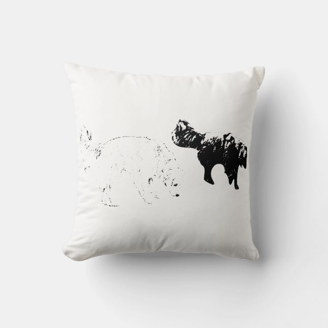 Coussin Sniffari calme par les Feuille (Recto)