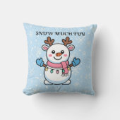 Coussin Snow Much Fun | Cute Winter Pillow (Recto)