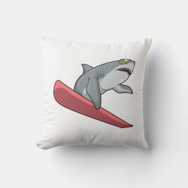 Coussin Snowboard requin (Recto)