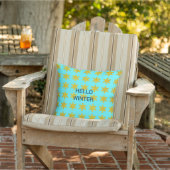 Coussin Snowflake Motif hiver Typographie Or Bleu (Chaise)