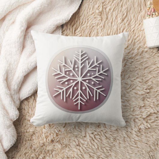 Coussin Snowflake Ornament Icon – Winter Holiday Design  (Couverture)