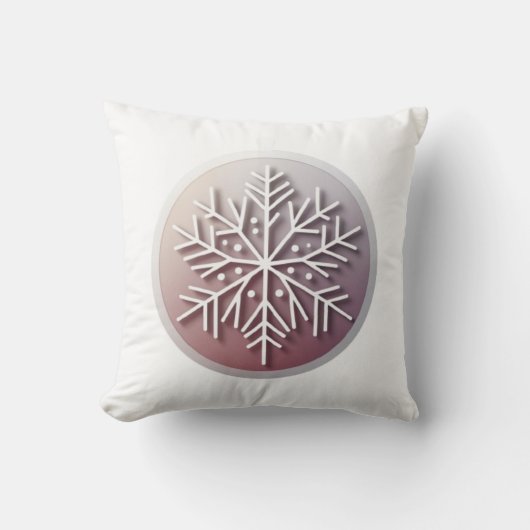 Coussin Snowflake Ornament Icon – Winter Holiday Design  (Recto)