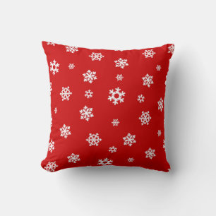 Coussin Snowflakes (blanc) [Motif de Noël]