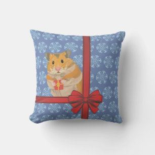 Coussin Snowflakes Christmas Hamster