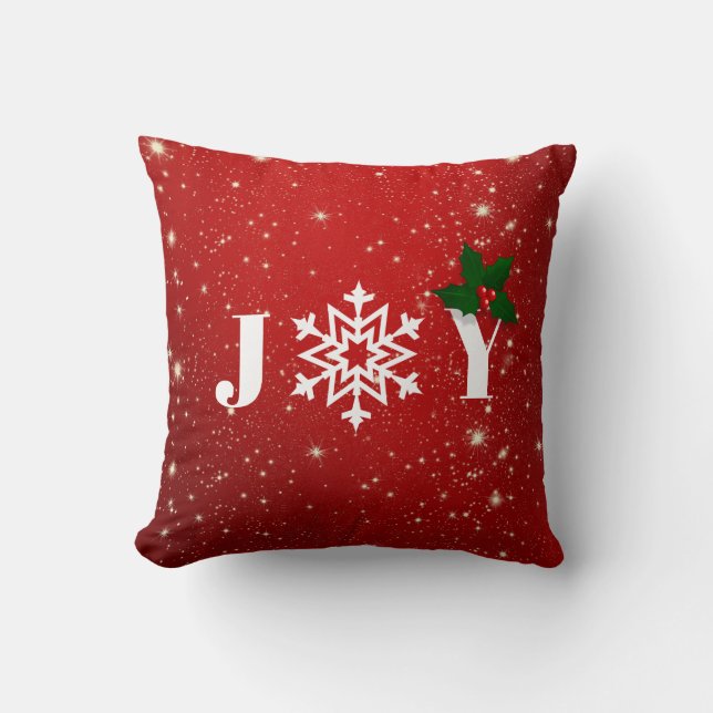 Coussin Snowflakes et Mistletoe (Recto)