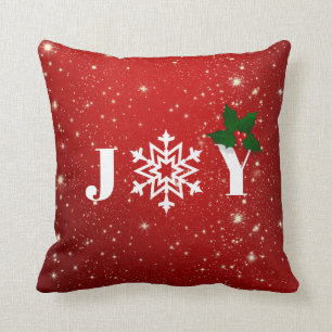 Coussin Snowflakes et Mistletoe