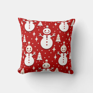 Coussin Snowman et sapin de Noël pour Cosy Winter