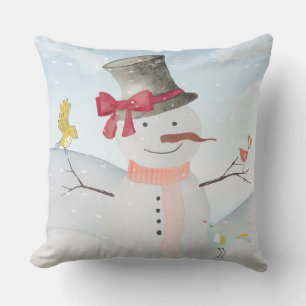 Coussin Snowman et Winter Woodland Friends