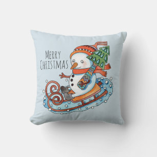 Coussin Snowman Jetant Oreiller